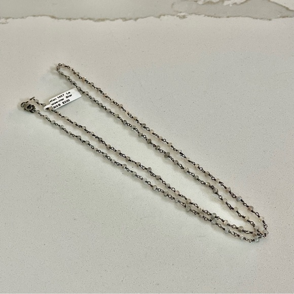 One of a kind faceted Labradorite stone beaded 32” necklace. - Picture 2 of 11